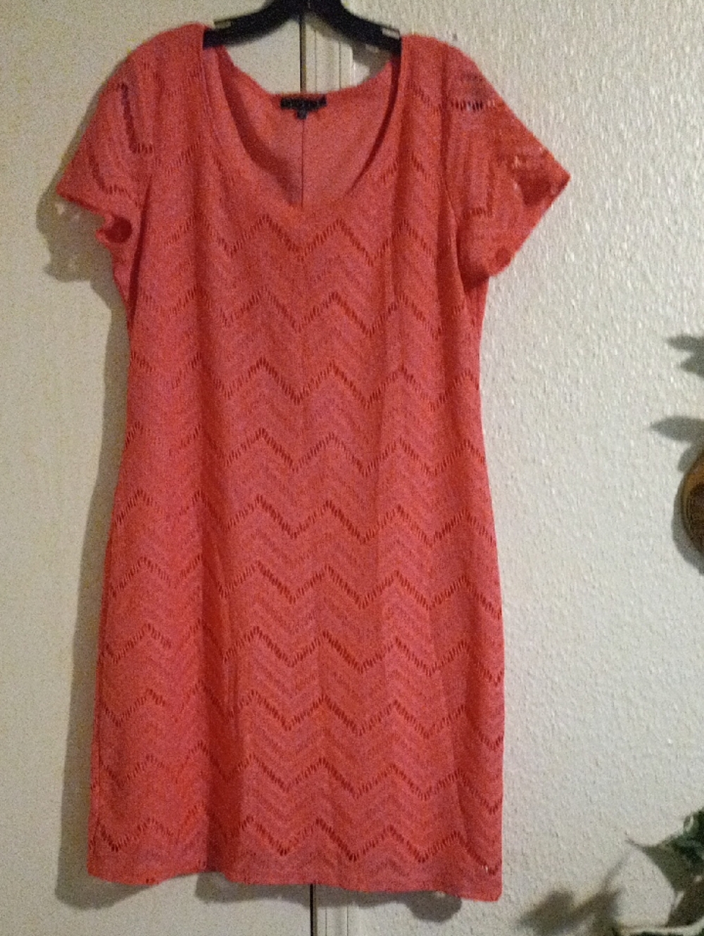 Women's Coral Knit Short-Sleeve Dress